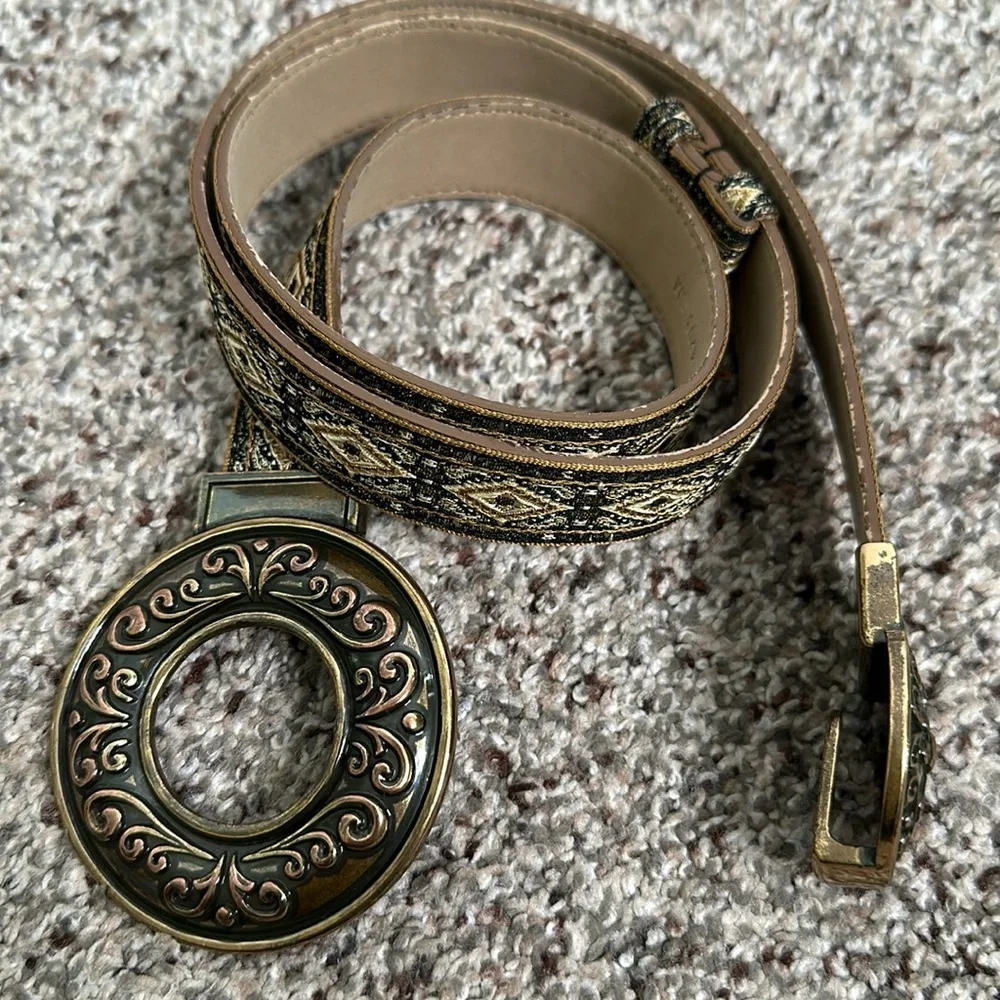 Chico's brown and beige belt size medium